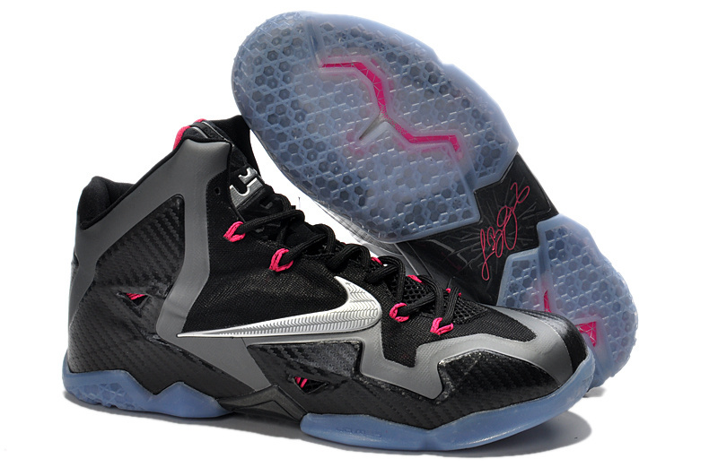 2014 New Arrive Nike Air Max LeBron 11 P.S ELITE Black/Grey For Men